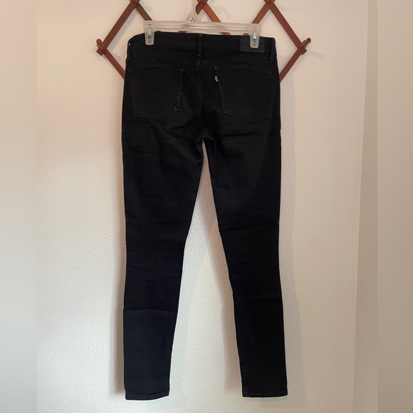 Levi’s 711 Skinny Black Low Rise Skinny Stretch Jeans Size 29 - Picture 6 of 9
